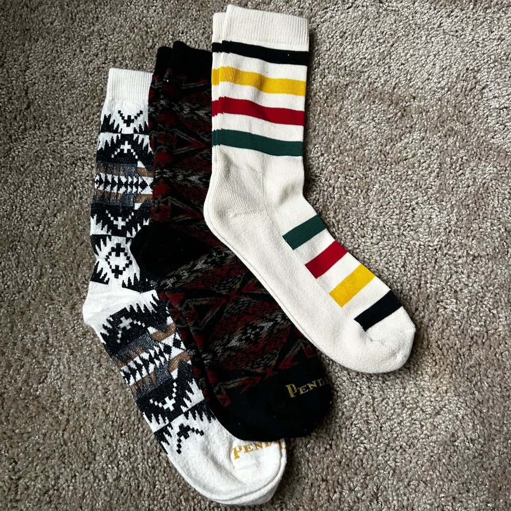 Pendleton socks. New, large 3 pair